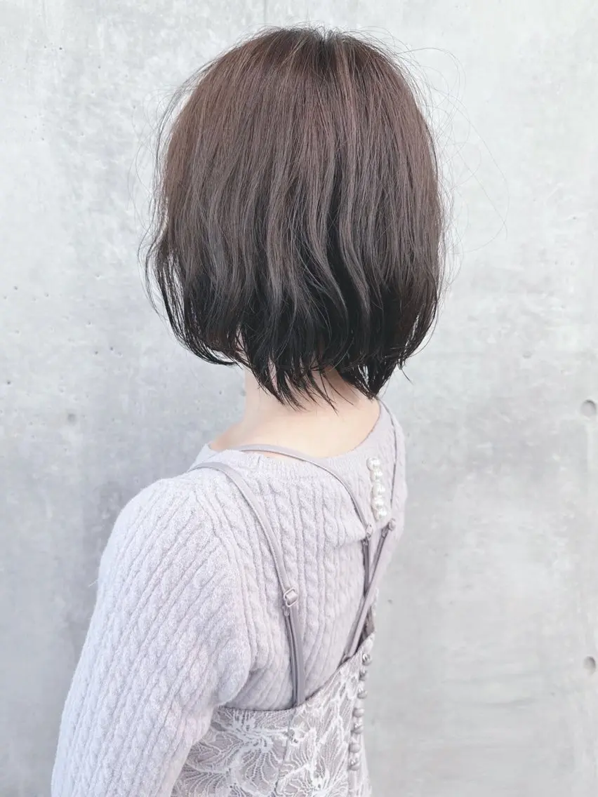 ショート カラー カット ヘアカラー トリートメント ボブ/ゆるふわ ボブパーマ/とういのヘアスタイル