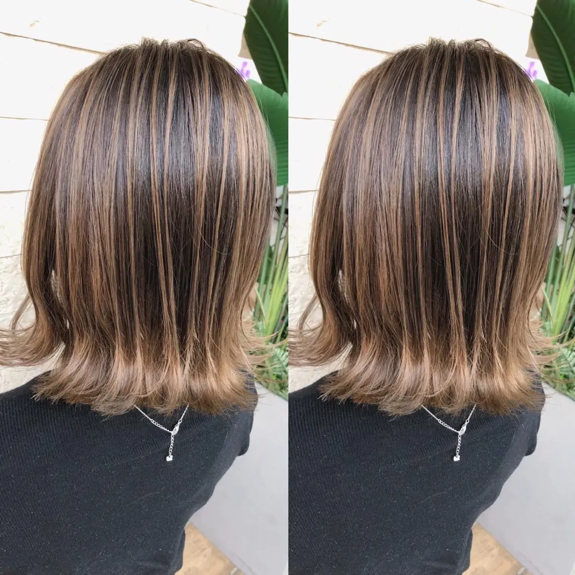 ミディアム カラー バレイヤージュ レイヤーカット 外ハネヘア カット ヘアカラー RIENSリエンス ✂️木村康二✂️のヘアスタイル