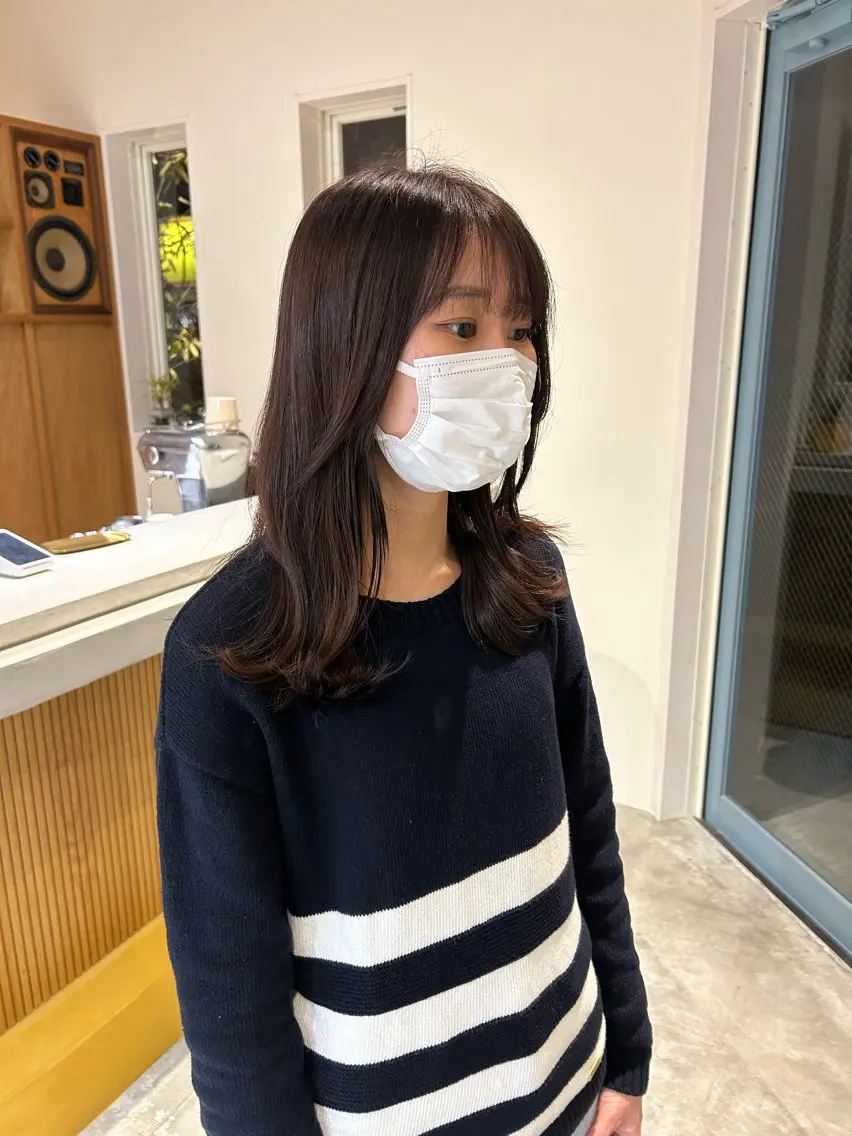 ミディアム 藤田 果穂のヘアスタイル
