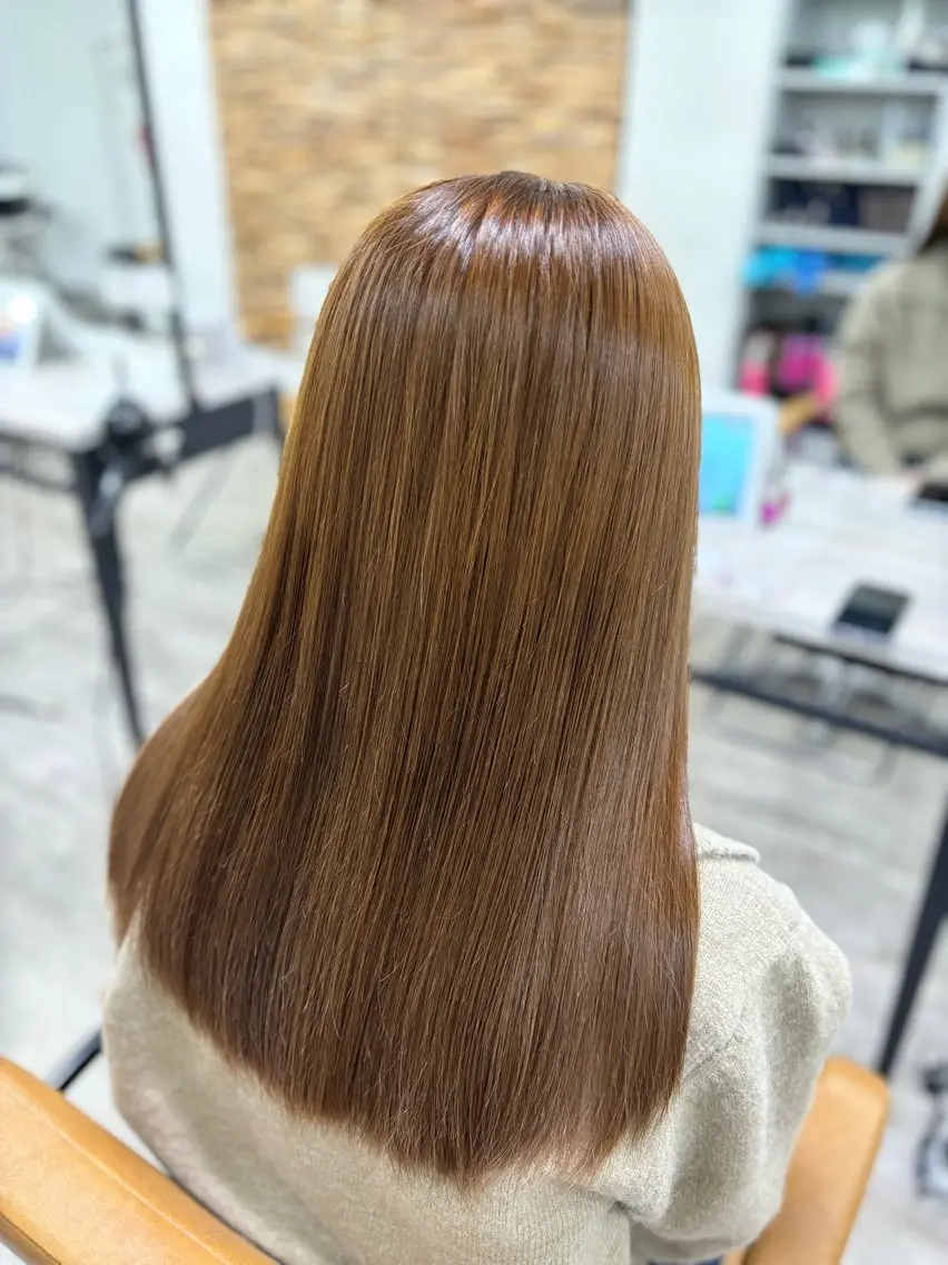 ロング カラー カット ヘアカラー トリートメント ヘッドスパ ヘアセット ️韓国ヘア/レイヤー カット❤️Yūkaのヘアスタイル