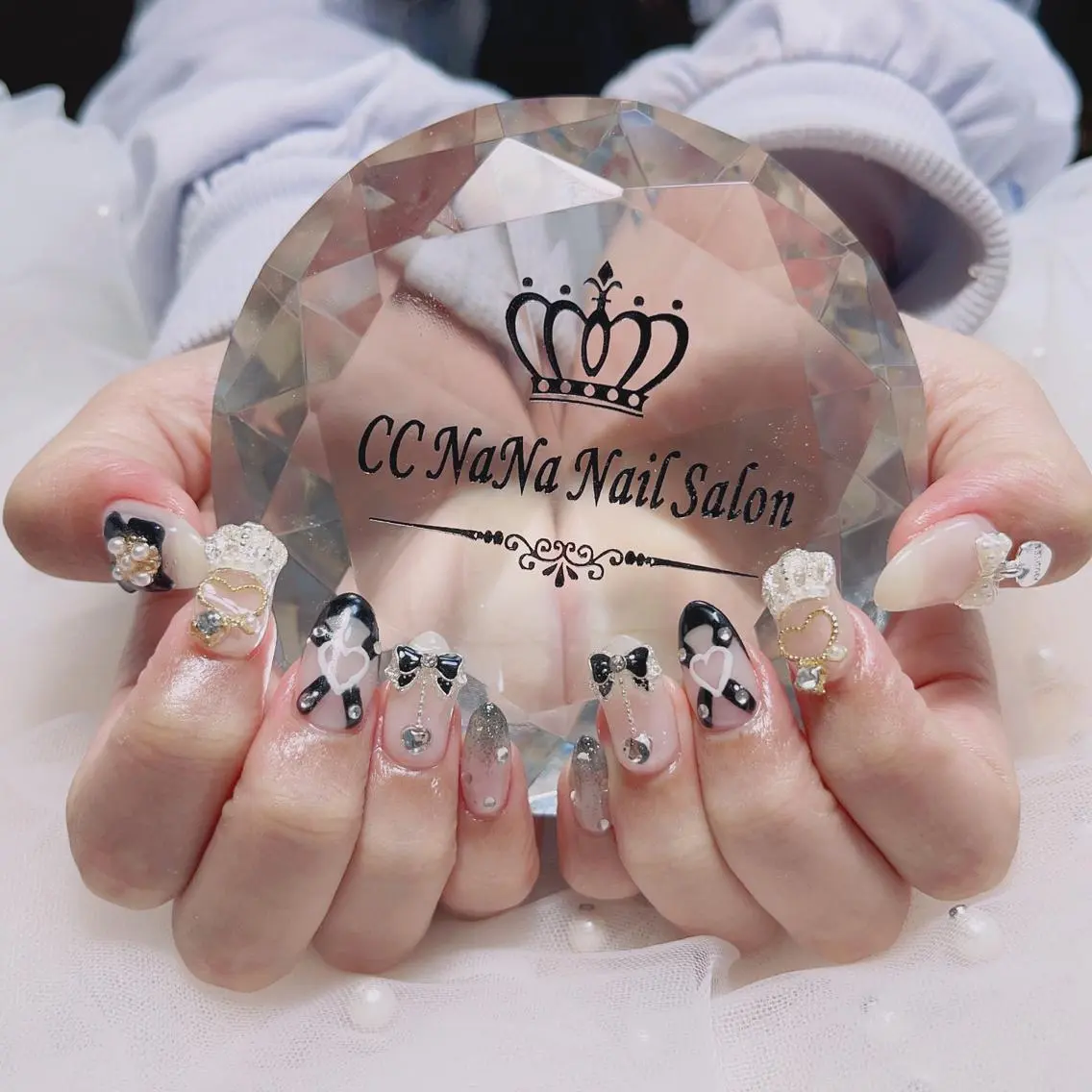 ネイル チークネイル フラッシュネイル ジェルネイル ハート キラキラネイル ハンドネイル CCNaNaスカルプ 長さだし専門💎Yoのネイルデザイン