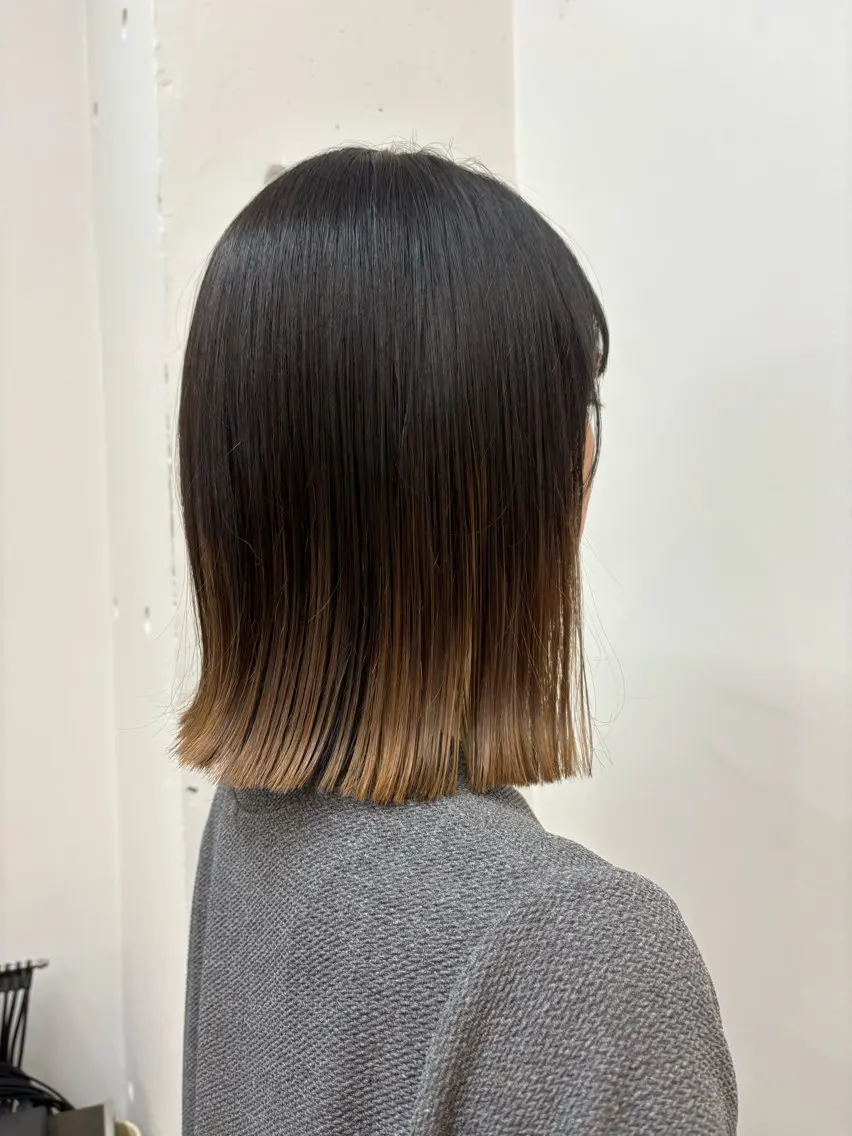 ミディアム カラー カット ヘアカラー みぞぐち じゅりのヘアスタイル