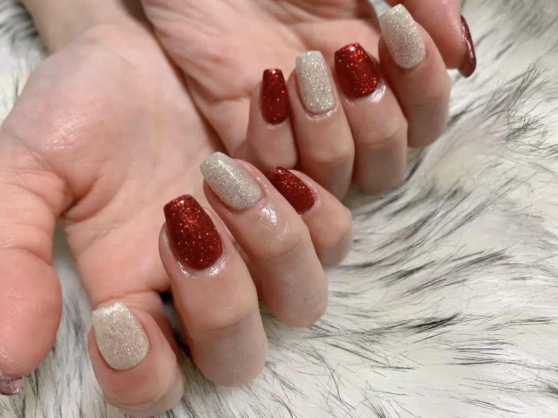 ネイル ジェルネイル キラキラネイル 韓国ネイル ラメ(グリッター) メンズネイル kiki nail たまプラーザのネイルデザイン