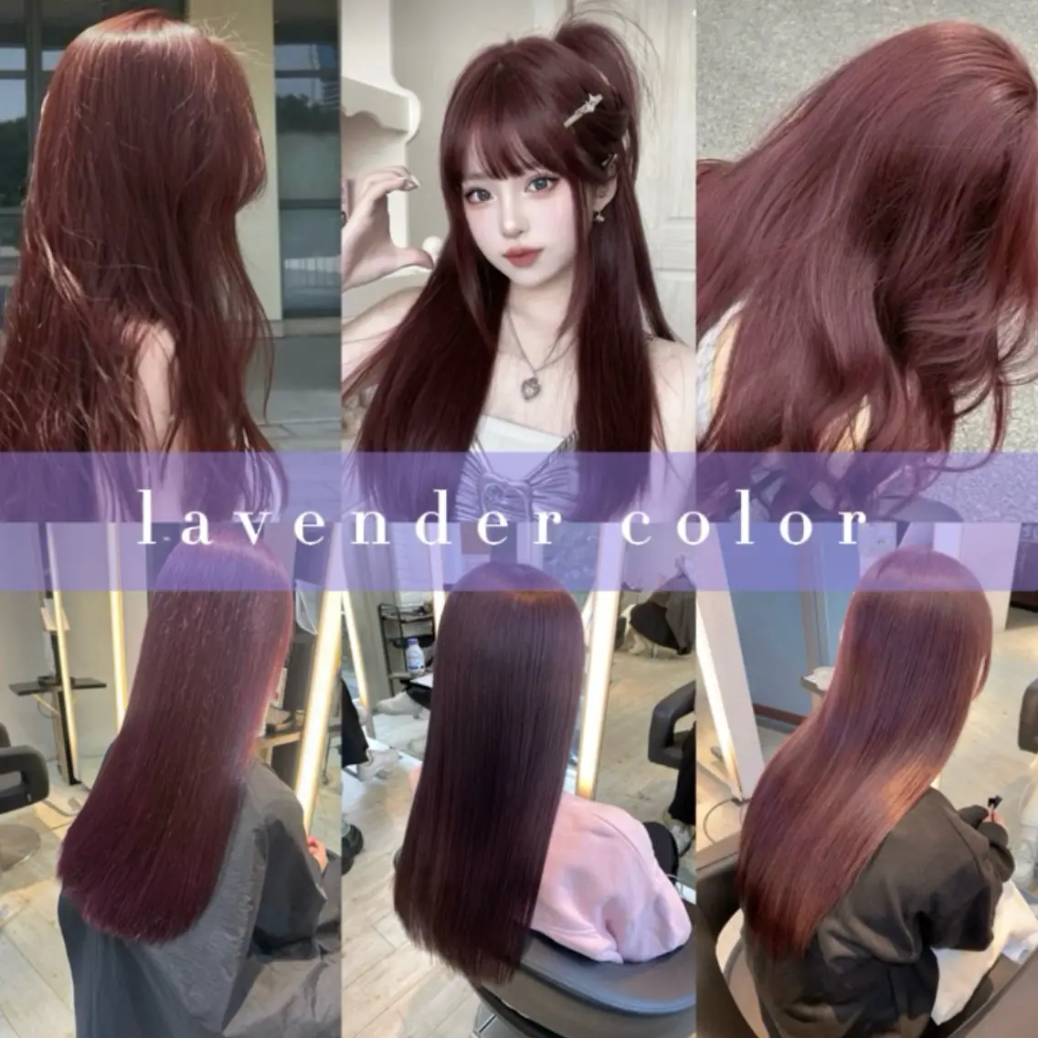ロング カラー ブリーチ ダブルカラー ラベンダーカラー ブリーチなしカラー ブリーチ/髪質改善/ ハイトーン/暖色のヘアスタイル