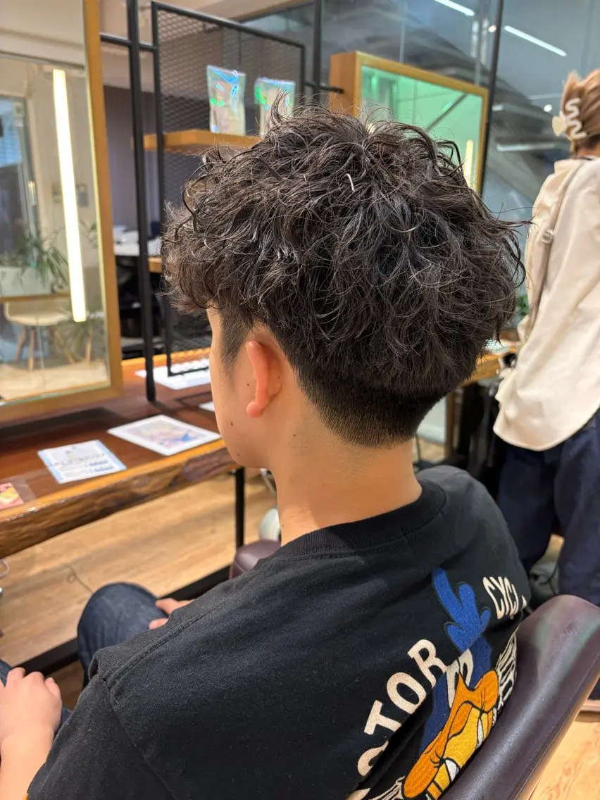 パーマ メンズ カット パーマ サソウ ユリエ🥥のヘアスタイル