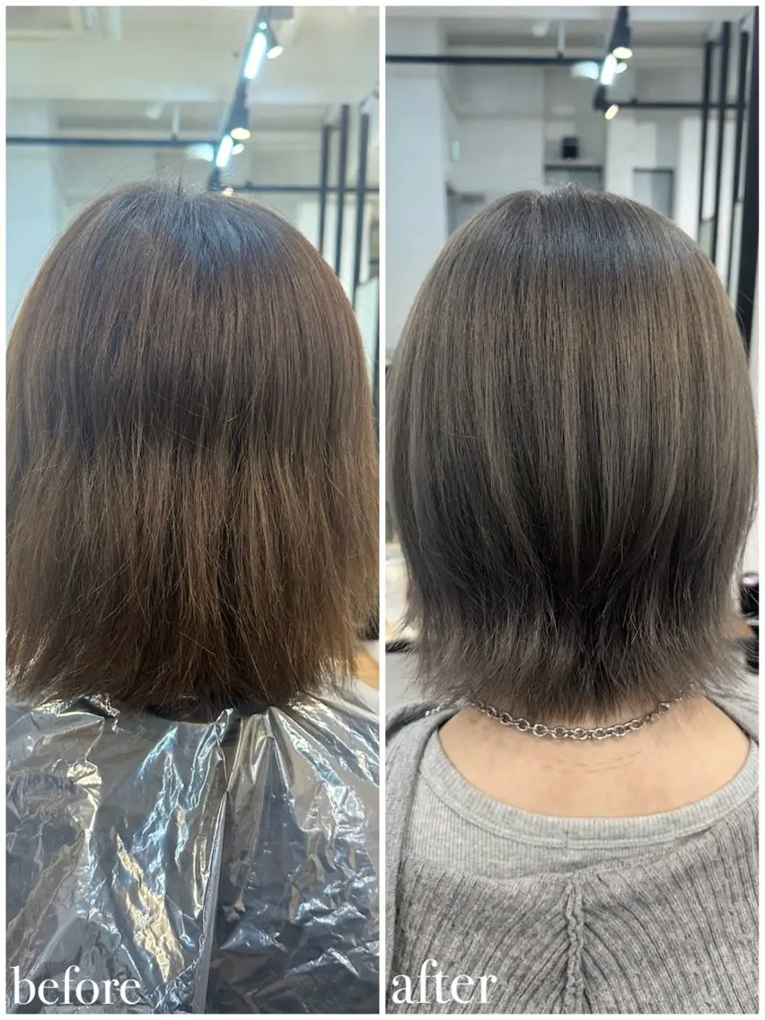 ショート カラー ヘアカラー トリートメント 🫧透明感カラー/ エクステ🫧アサミ️のヘアスタイル