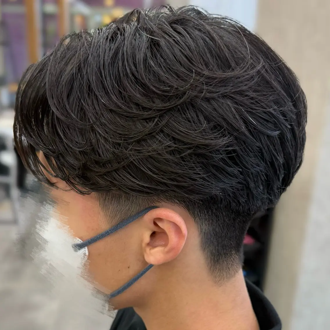パーマ メンズ センターパート フェザーパーマ メンズパーマ パーマ 楓🍁毛流れ パーマ/無造作パーマのヘアスタイル
