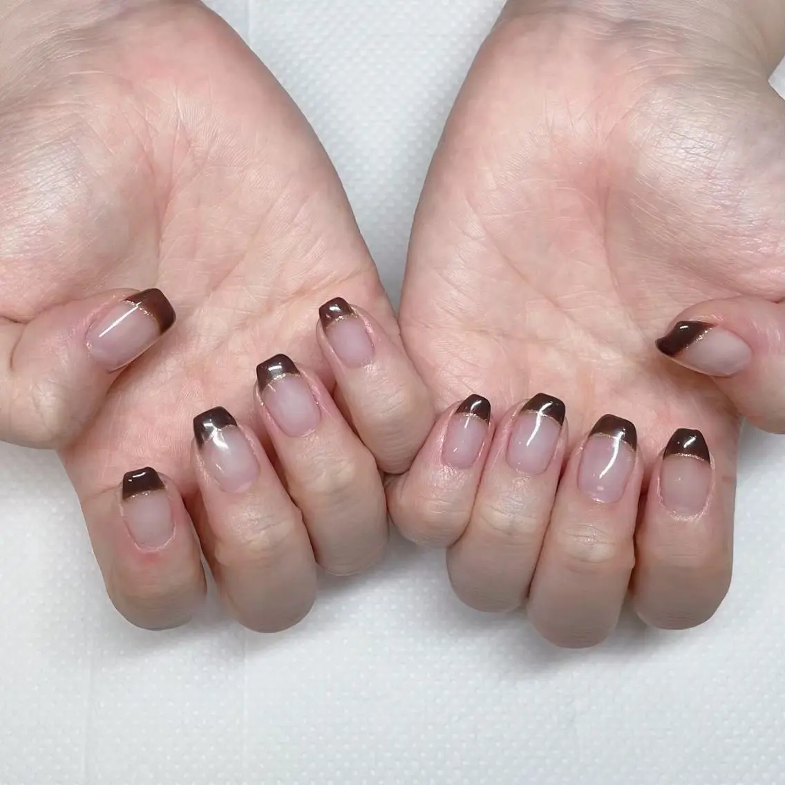ハンド【オフあり】カラーグラデーションor5種フレンチ(クリアベース)🌷の写真