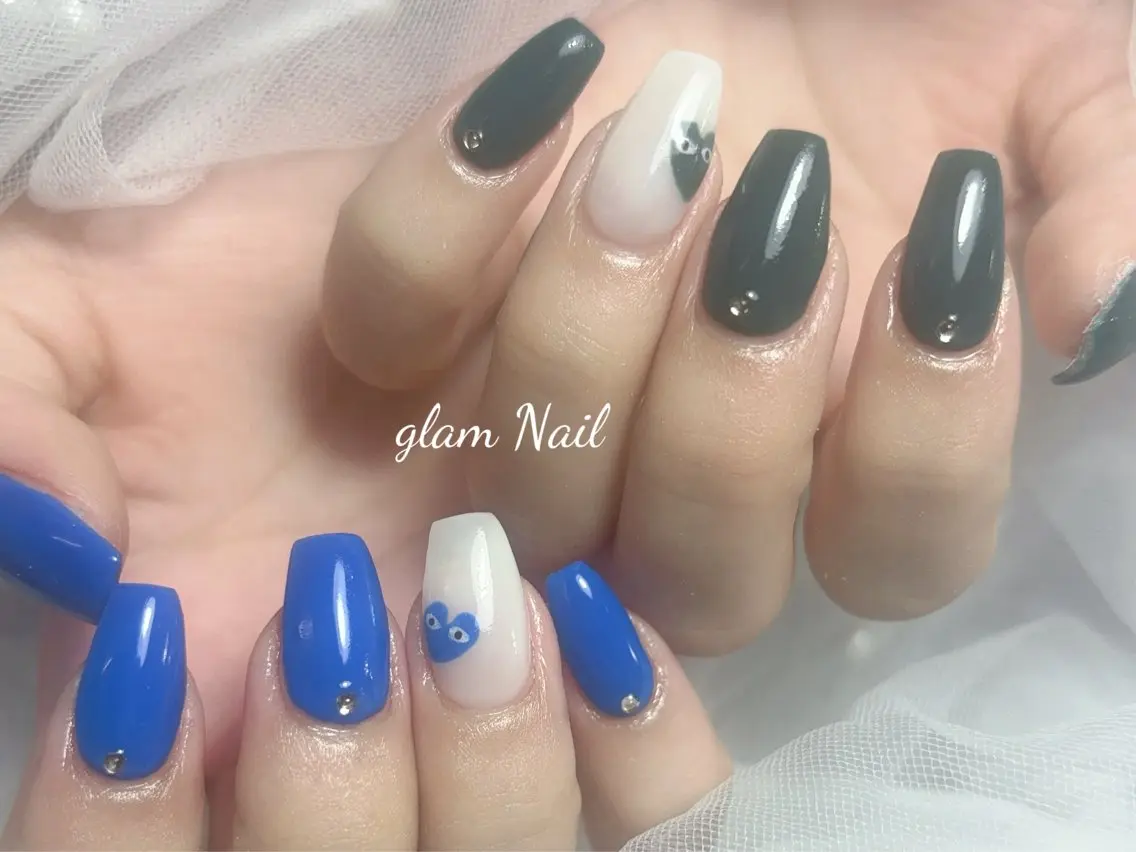 ネイル エツメ💅 長さ出し🎀デザインのネイルデザイン