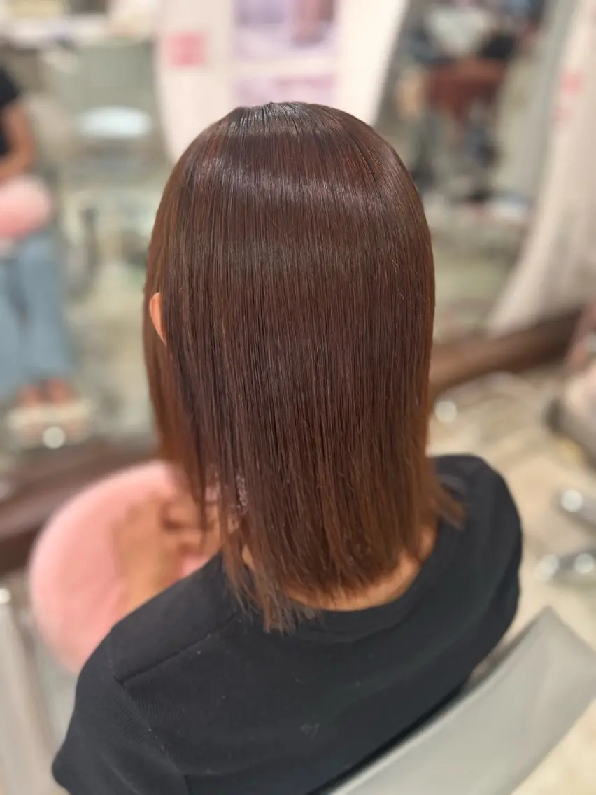 セミロング カット 縮毛矯正 うる艶髪💛ྀི/ハ イトーン🌻/リンカのヘアスタイル