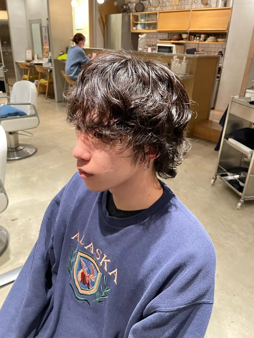 ショート パーマ メンズ 樋口 花穂のヘアスタイル