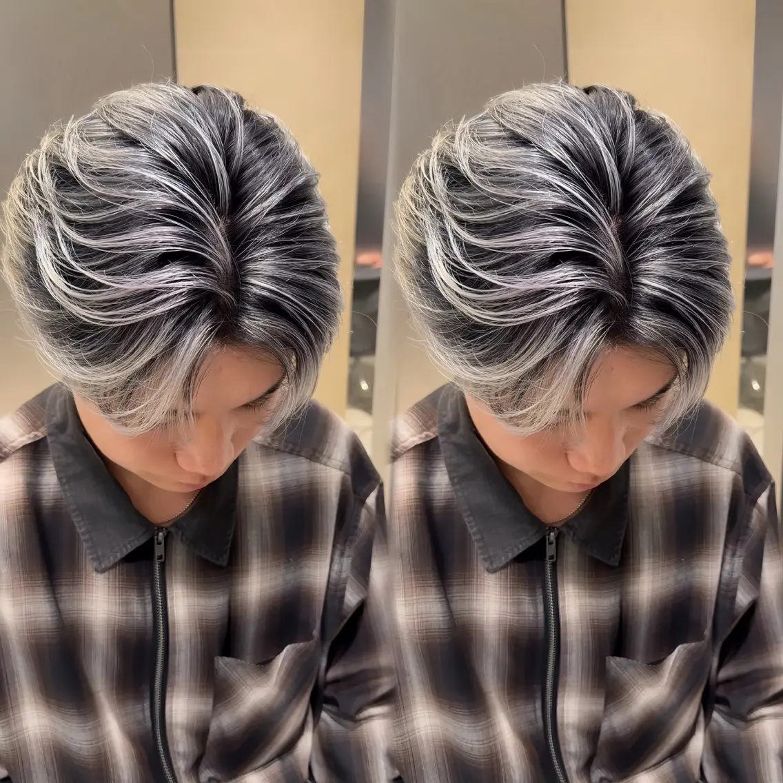 カラー メンズ メンズバレイヤージュ メンズブリーチ バレイヤージュ ブリーチ シルバー カット ヘアカラー 🔥メンズヘア🔥 かいきのヘアスタイル