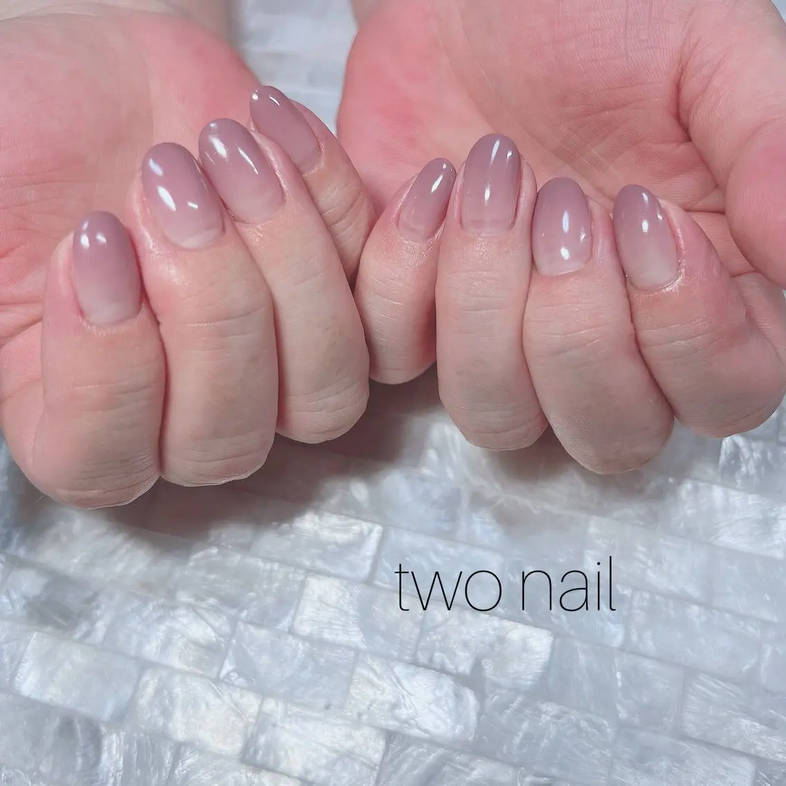 ネイル ネイルチップ ホワイト ハンドネイル two nailのネイルデザイン