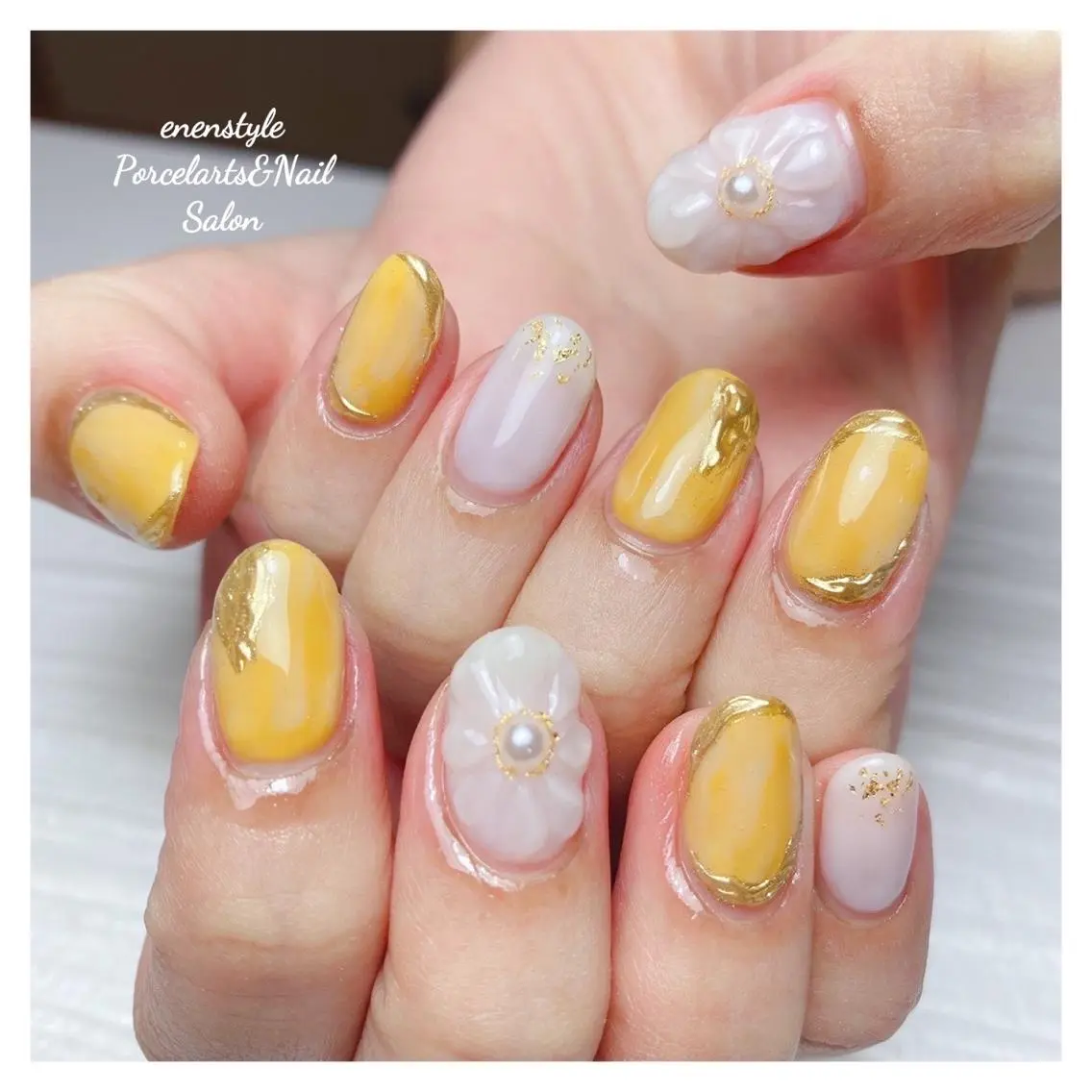 ミディアム ネイル 🐾enen style 🐾のネイルデザイン