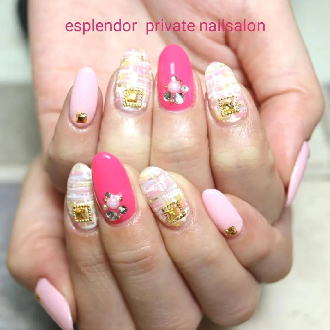 ネイル パステルネイル ピンク esplendor  小野寺のネイルデザイン