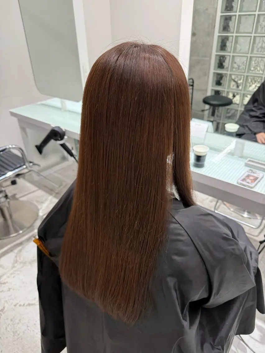 縮毛矯正 秋永 鈴のヘアスタイル