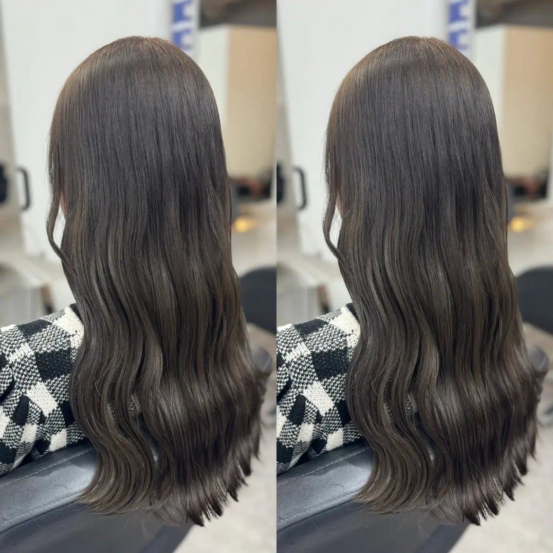 ロング カラー ｶﾉﾝ🎀韓国レイヤ ー/透明感カラー🫧のヘアスタイル