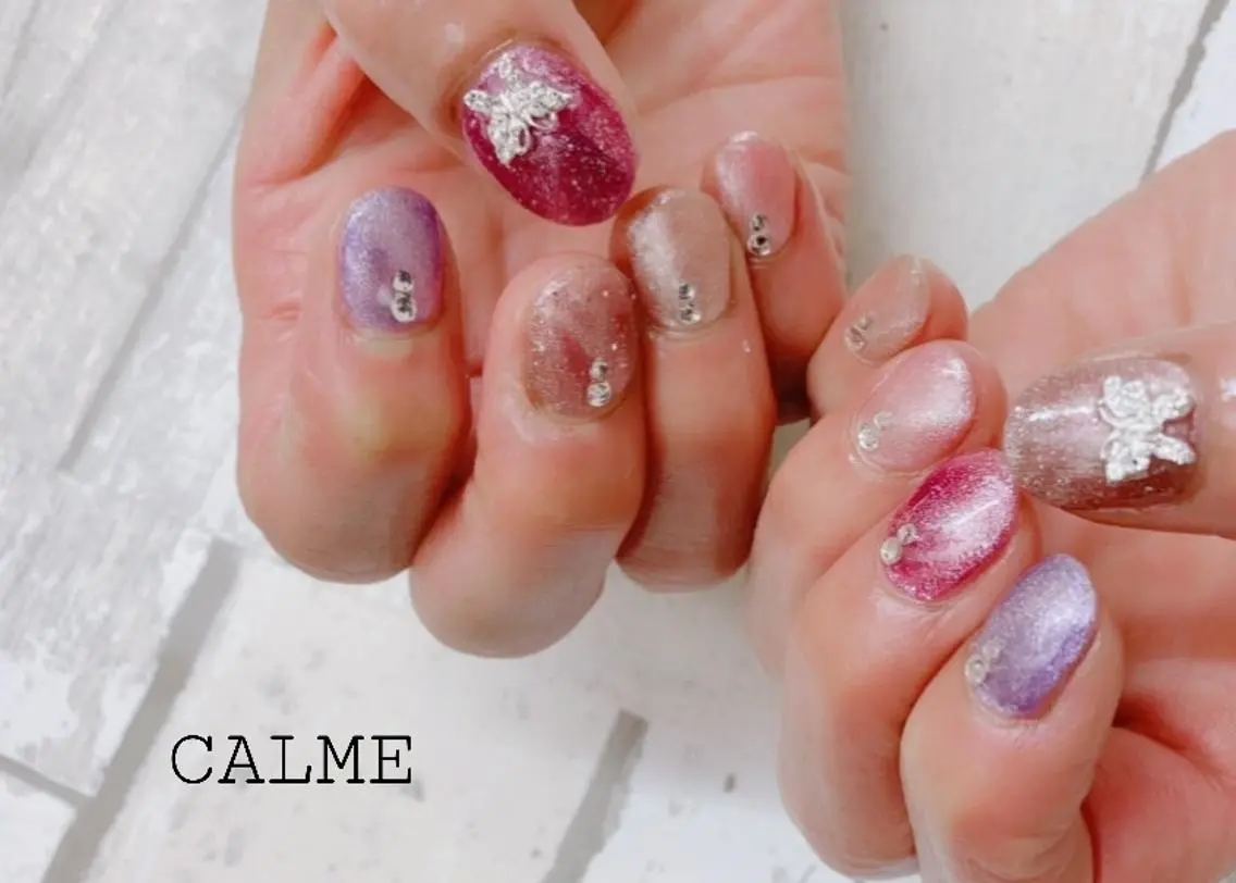 ネイル 持ち込み CALME ♡のネイルデザイン
