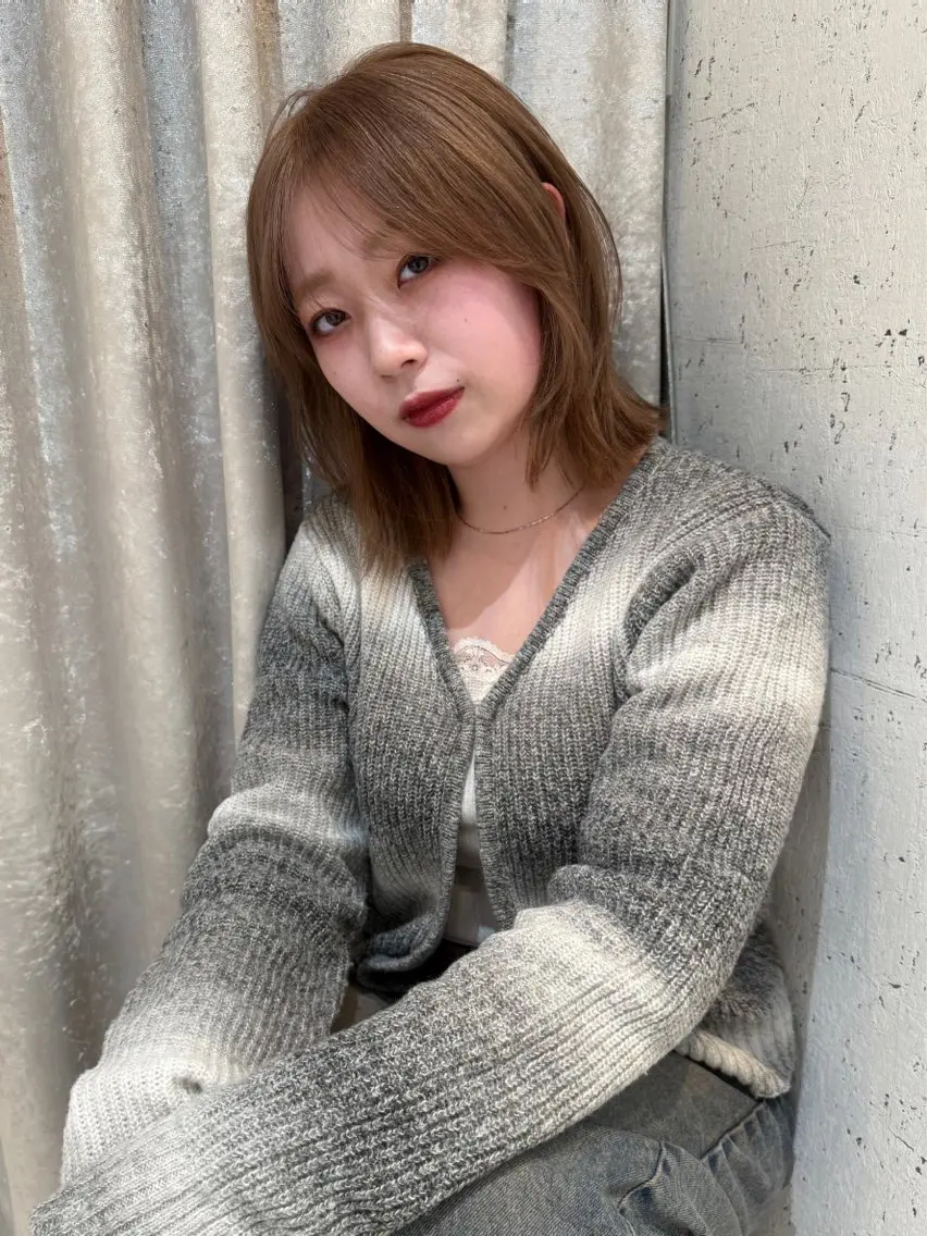 ミディアム カラー 似合わせカット カット ヘアカラー トリートメント mai / linoah˚✧のヘアスタイル