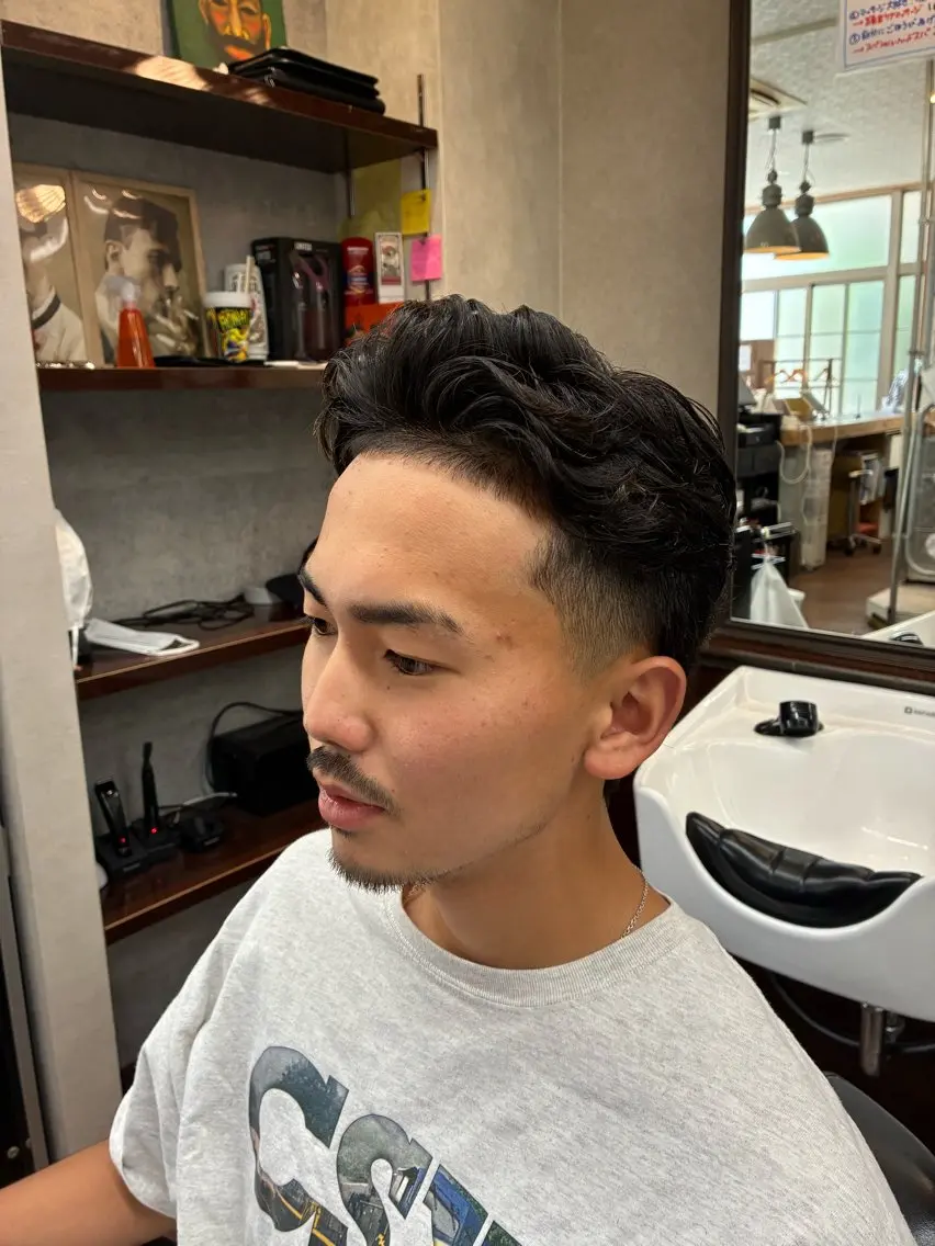 ショート パーマ メンズ カット パーマ インフィニィトネオ 三浦のヘアスタイル