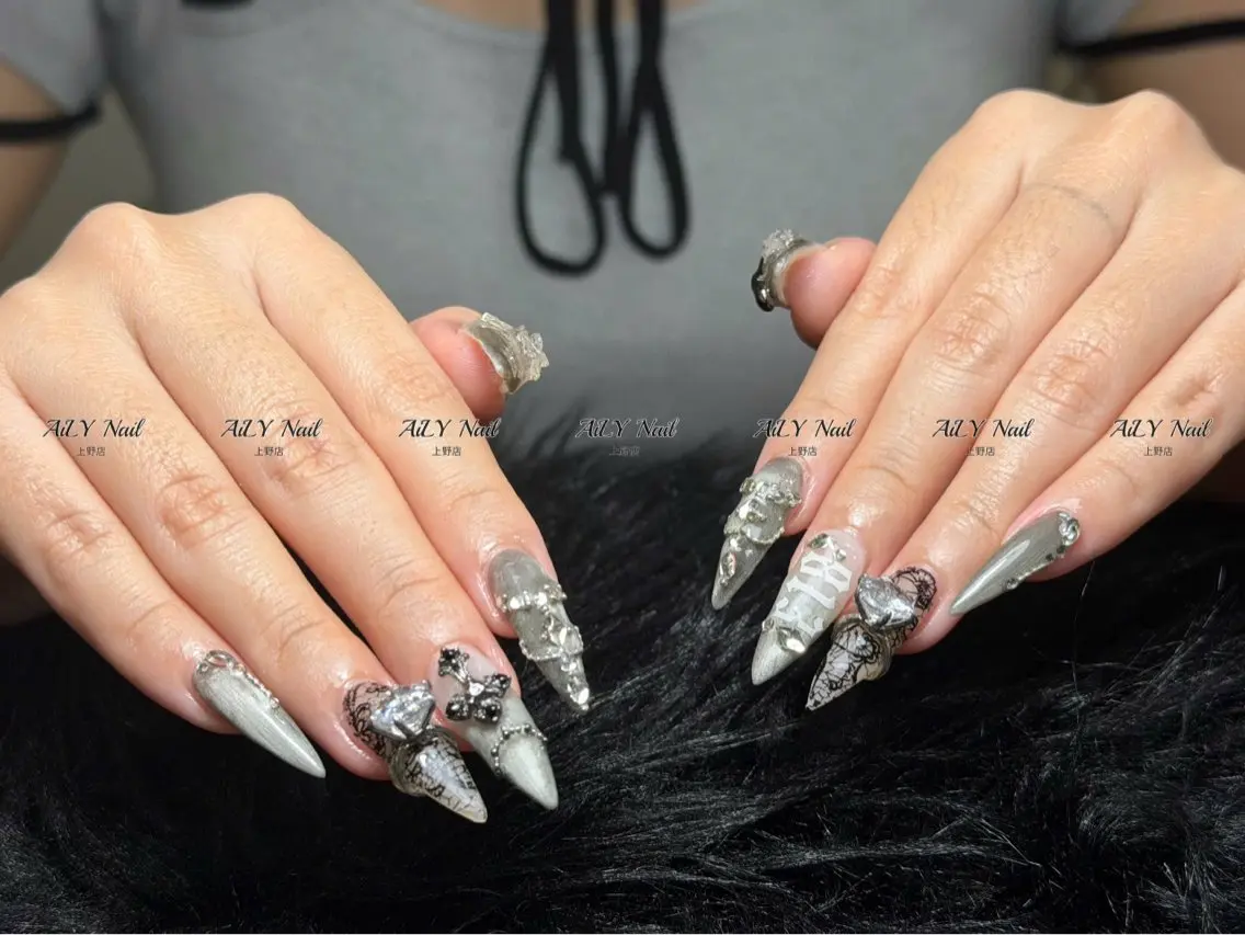 ネイル アートネイル ジェルネイル マグネットネイル ニュアンスネイル シンプルネイル ハンドネイル AiLy Nail 上野店のネイルデザイン