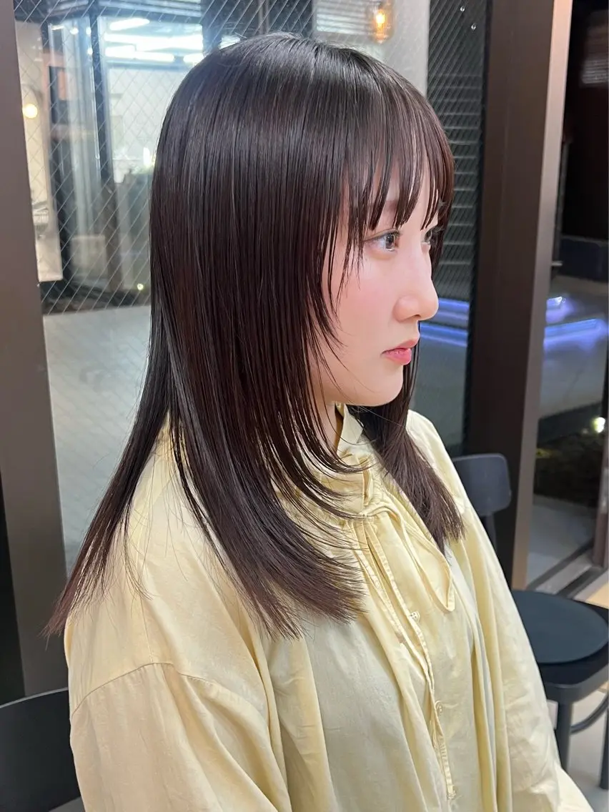 ロング 顔まわりレイヤー 顔周りカット レイヤーカット ボブ/メンズショート /あづき⭐️のヘアスタイル