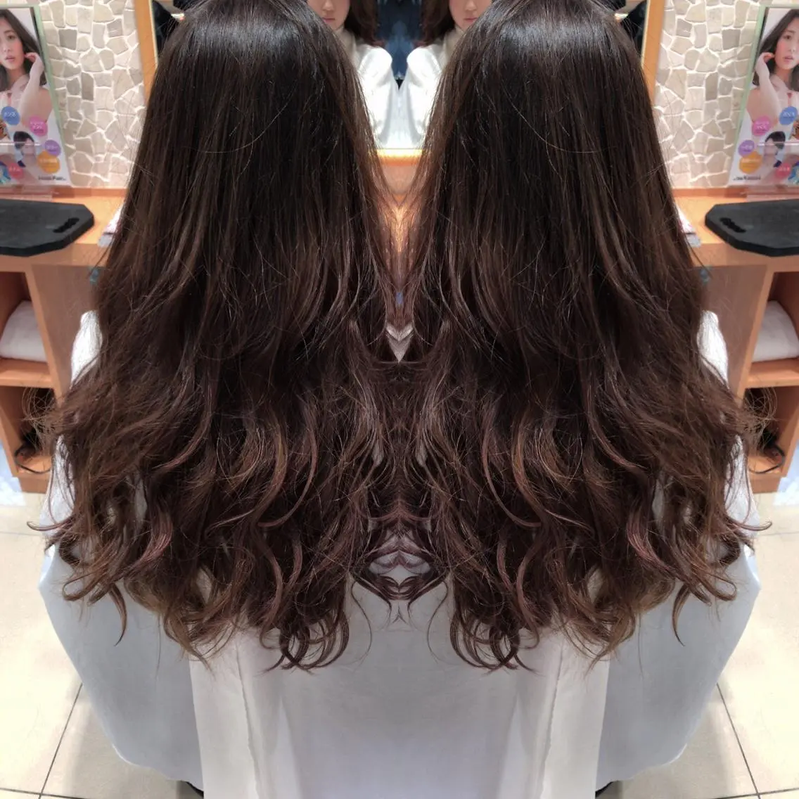 ロング カラー アッシュ ブルーカラー ブルーアッシュ レイヤーカット匠 イソザキノリユキのヘアスタイル