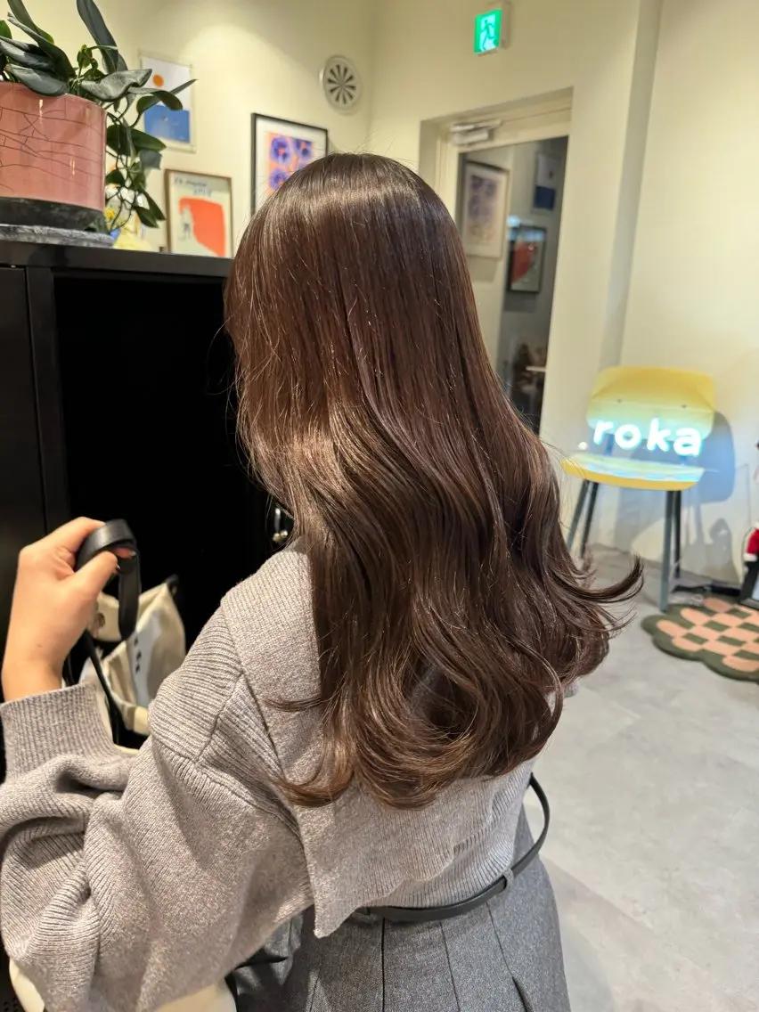 ロング カラー ブラウンカラー チョコレートブラウン ayaka♡ 柔らかカラーのヘアスタイル