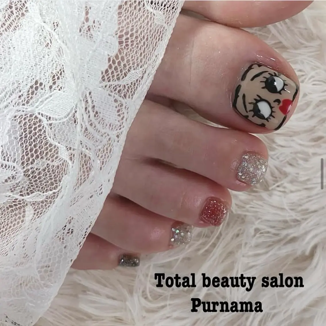 ネイル フットネイル Purnama あきのネイルデザイン
