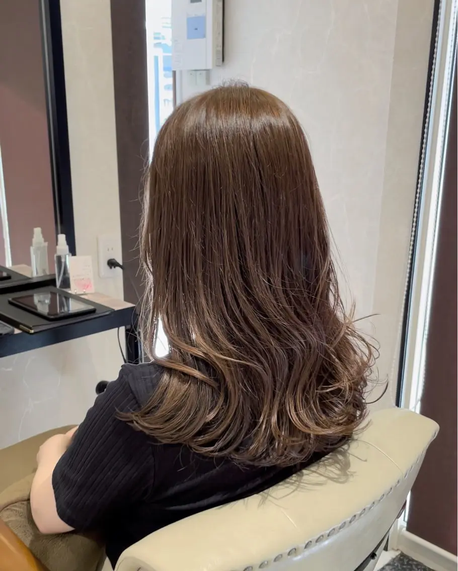 セミロング カット ヘアカラー トリートメント 本店店長☆ 前原海翔のヘアスタイル