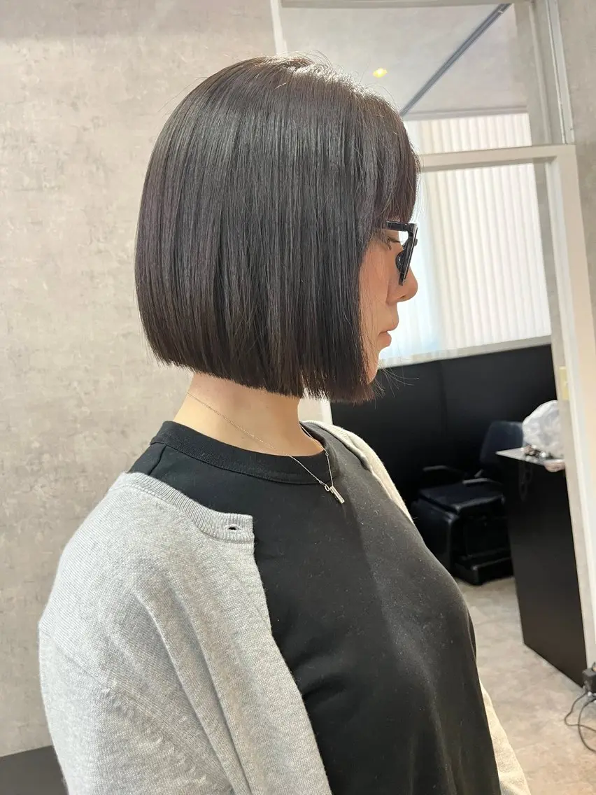 ショート カラー カット 縮毛矯正 ボブ×縮毛矯正 ryotaのヘアスタイル