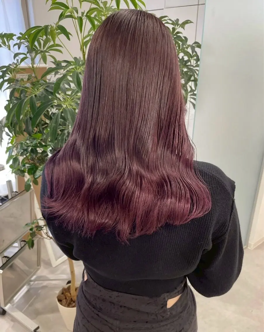 ロング カラー カット ヘアカラー トリートメント Nana/透けカラー ×似合わせカットのヘアスタイル