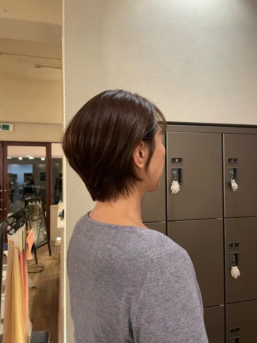 ショート カット ヘアカラー トリートメント care'A 林のヘアスタイル