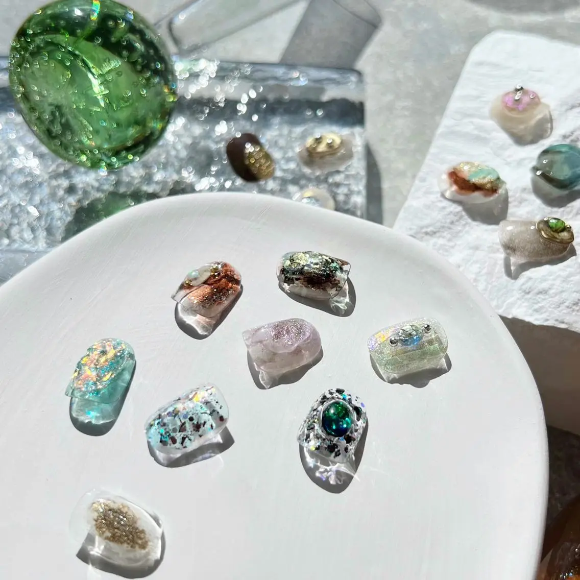 ネイル マグネットネイル ニュアンスネイル ショートネイル gemickle nailのネイルデザイン