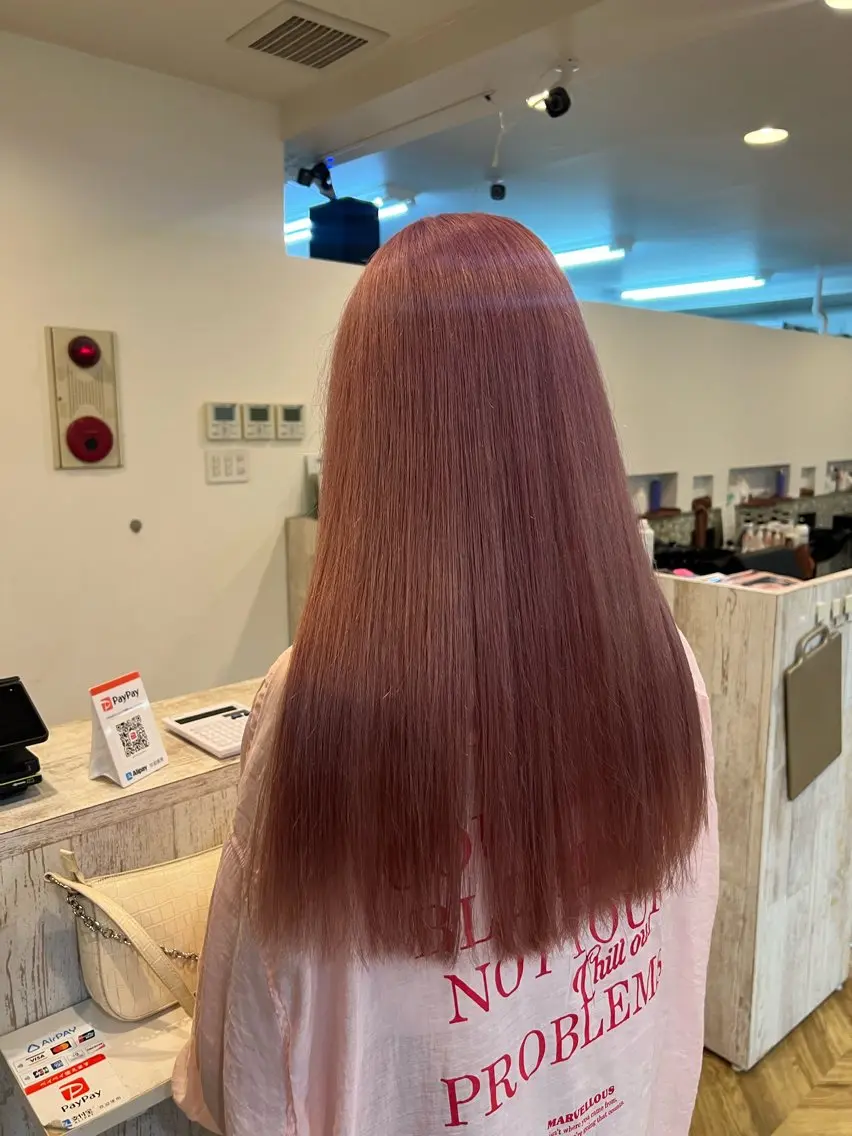 セミロング カラー ラベンダーカラー ピンクカラー ピンクラベンダー ヘアカラー トリートメント ブリーチ特化 梅田本多翔のヘアスタイル
