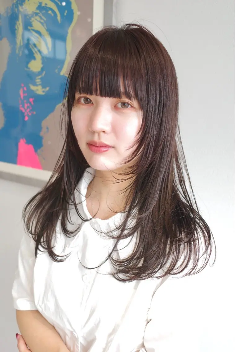 セミロング ヘアカラー トリートメント あおい/透明感 ハイトーン 似合わせのヘアスタイル