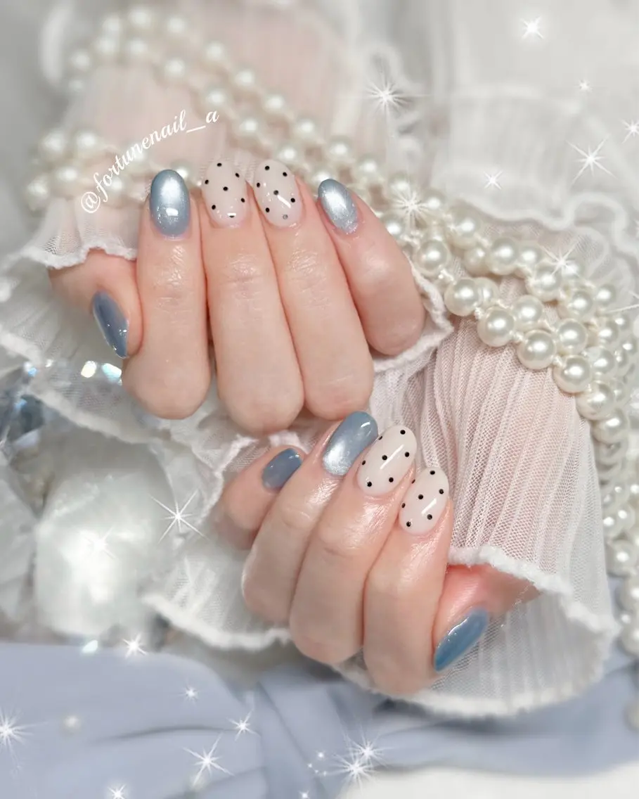 ネイル ドット ハンドネイル ✩.*🎀 aoi🎀のネイルデザイン