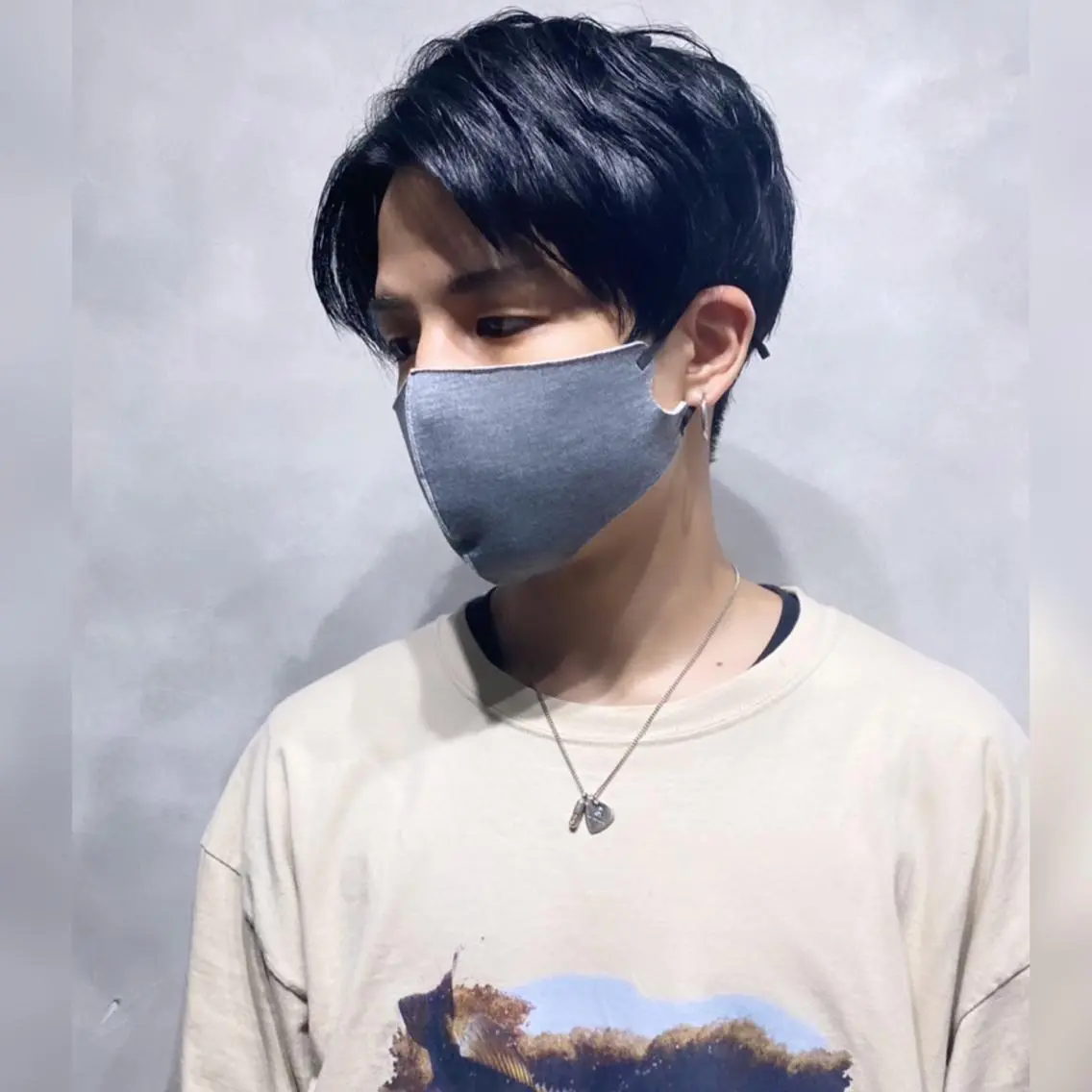 ミディアム カラー メンズ メンズ韓国風 マッシュ 韓国風ヘア カット ヘアカラー トリートメント ヘッドスパ ヘアセット 半個室メンズ カット🥕羽鳥淳妃のヘアスタイル
