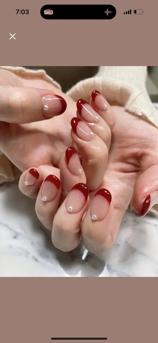 ネイル アートネイル べっ甲ネイル ボルドー ドット フットネイル Queeens nailのネイルデザイン