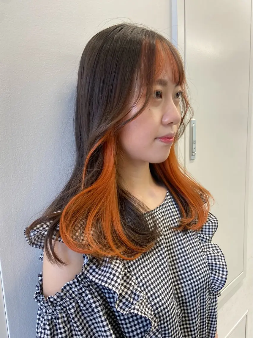 ロング ヘアカラー トリートメント 韓国レイヤー/ヘア カラー🎀ayamiのヘアスタイル
