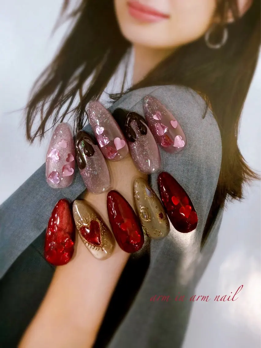 ネイル arm in arm ︎✿Yamamotoのマツエク・マツパデザイン