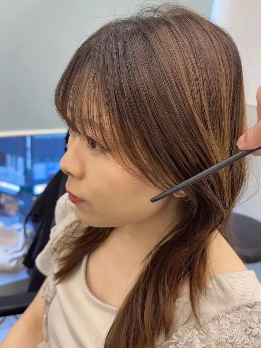 ロング カット ヘアカラー トリートメント 韓国ヘア🇰🇷 スズキのヘアスタイル
