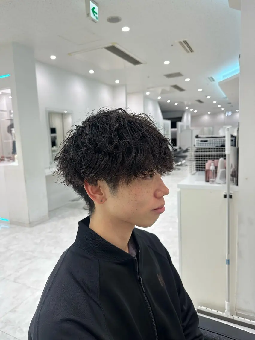 パーマ メンズ カット パーマ 🐺韓国風メンズ特化 あさひ🐺のヘアスタイル