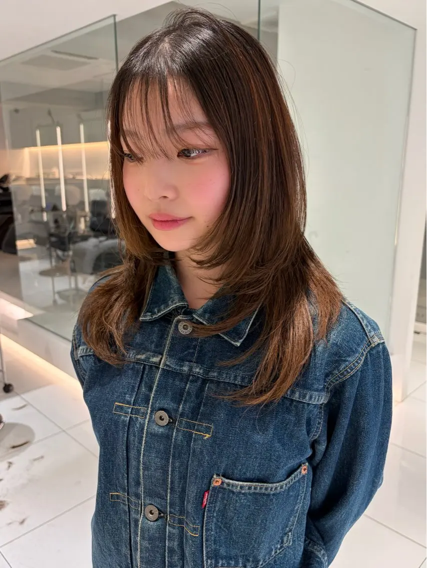 セミロング レイヤーカット カット YUMA🪽/無料 ショートモデル募集中のヘアスタイル