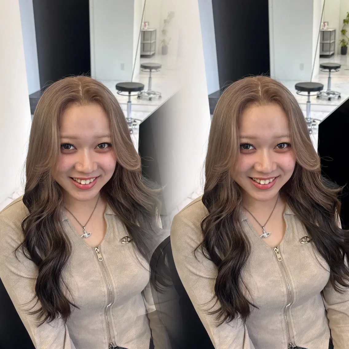 ミディアム カラー The Ect Q'n🍑MOMOのヘアスタイル