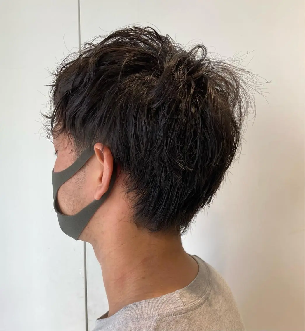 ショート パーマ メンズ Chlan岡本 坂本のヘアスタイル