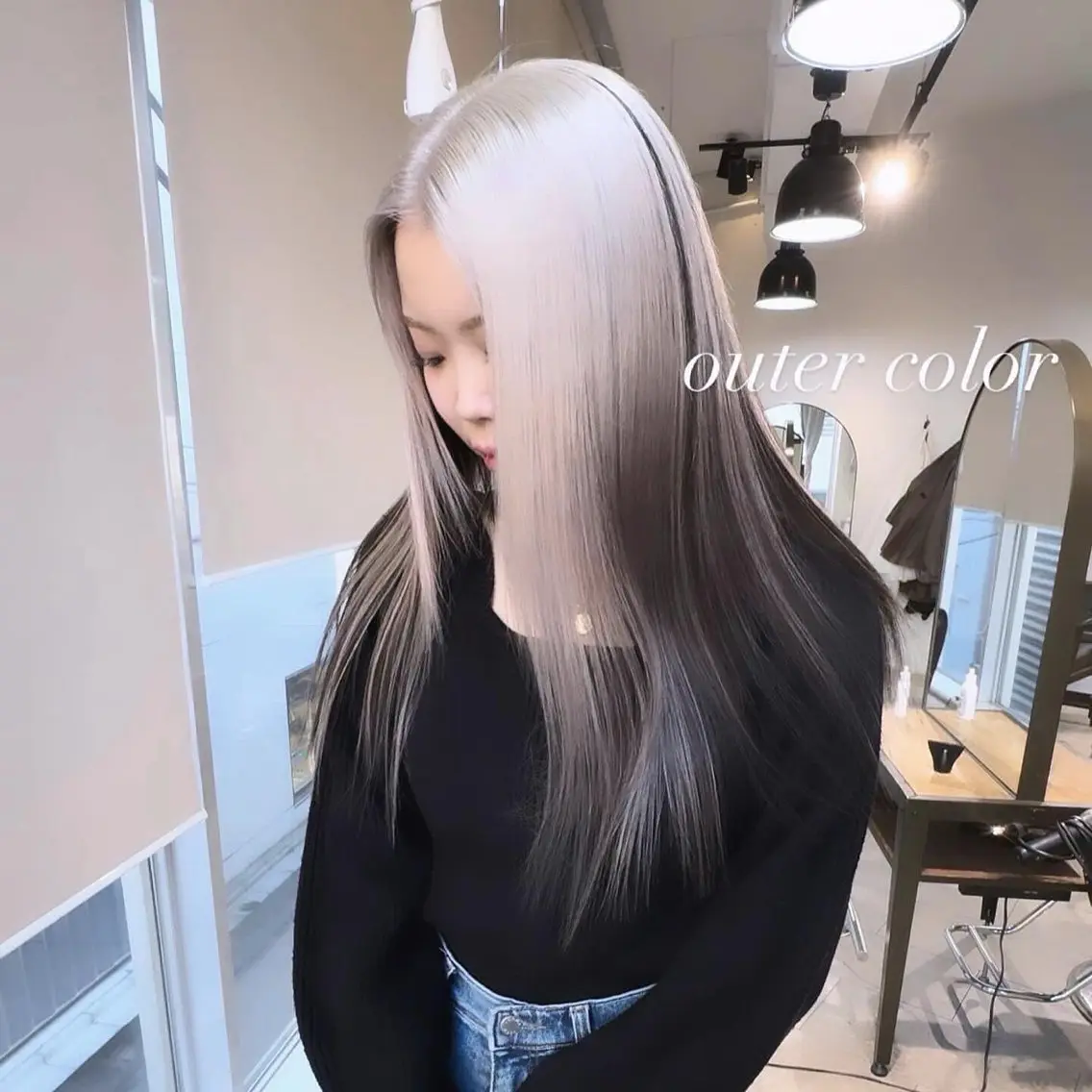 ロング カラー カット ヘアカラー トリートメント ヘアセット 💜ハイトーン💛 マジカルかいちゃんのヘアスタイル