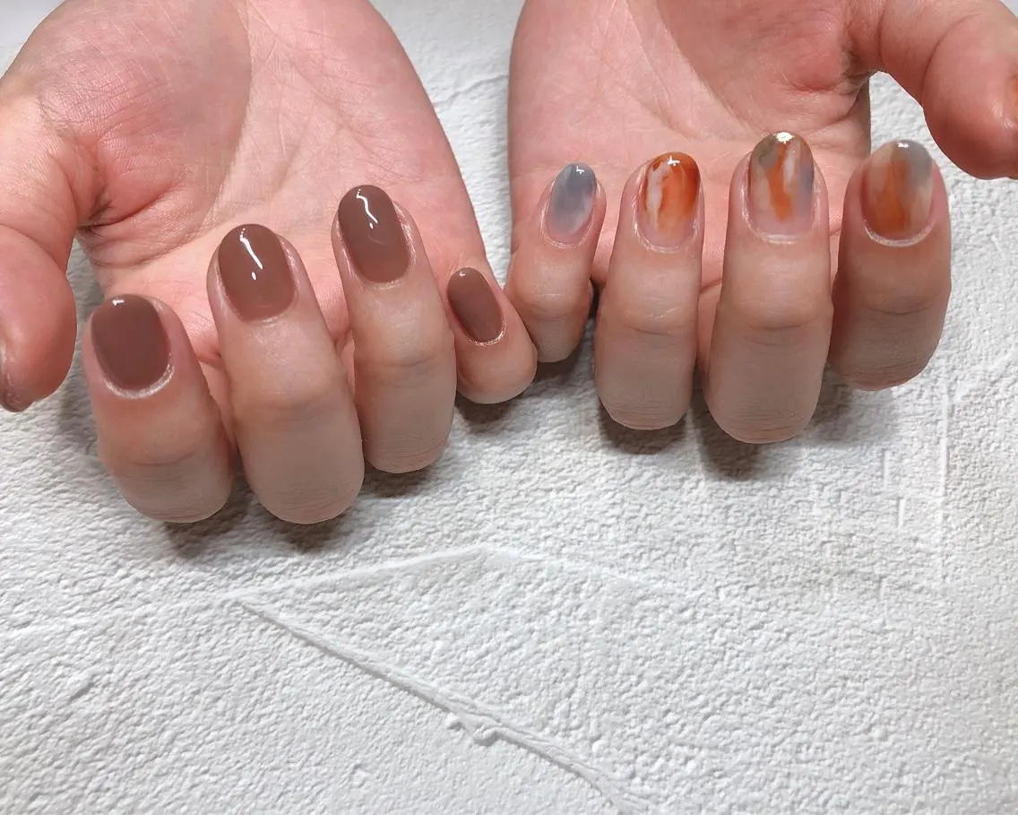 ネイル ニュアンスネイル ハンドネイル saki_ nail heronのネイルデザイン
