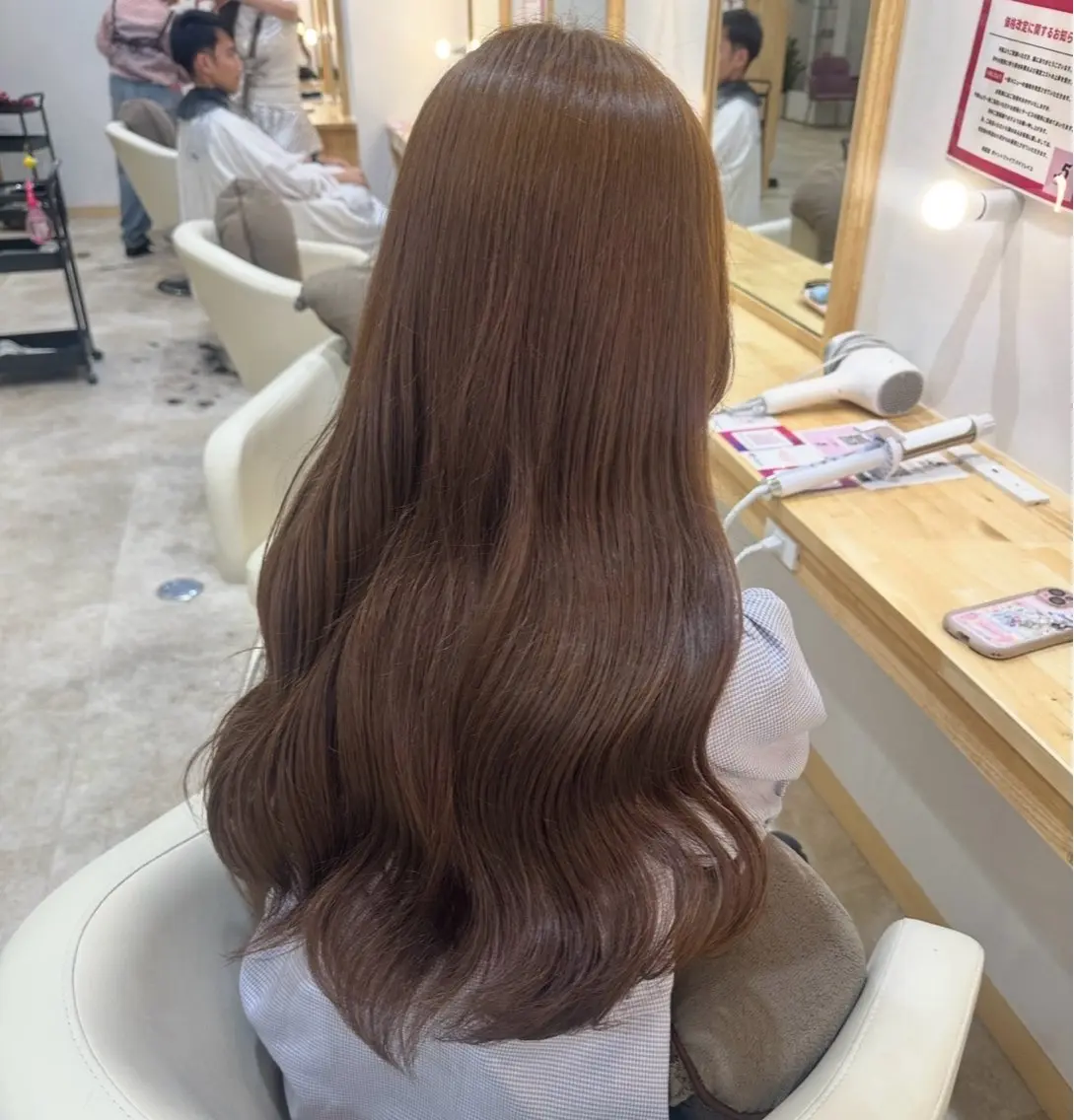 ロング カラー ヘアカラー トリートメント 淡い暖色カラー🩰 girly ♡ ノアのヘアスタイル