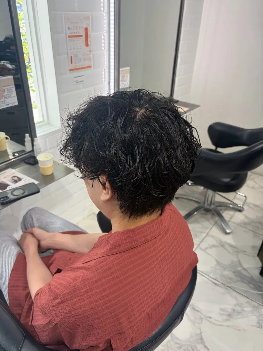 メンズ カット パーマ トリートメント 🫧透明感カラー 🫧Aoiのヘアスタイル